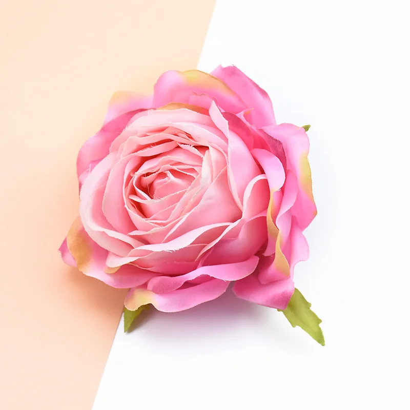 ROSE RED 1/6/10 шт. качество Роза цветы из шелка настенный искусственный растения diy Свадебный декор дома Лидер продаж аксессуары Искусственные цветы для украшения - Цвет: ROSE RED