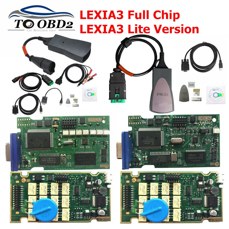 Lexia3 полный чип 921815C Lexia 3 PP2000 Diagbox V7.83 автомобильный диагностический сканер для peugeot, для Citroen LEXIA 3 зеленый золотой PCB