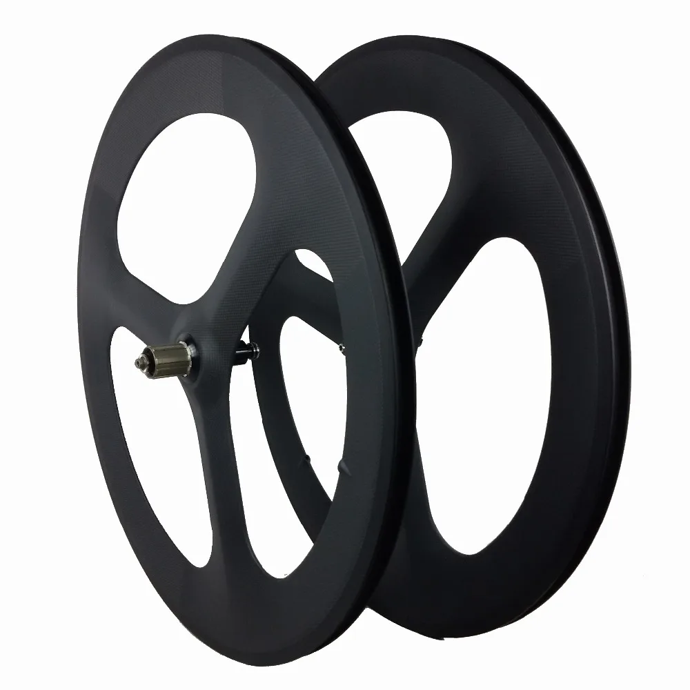 

carbon TRI 3 spoke 700C road wheels 23mm width 70mm depth tubular/front rear wheel cheap carbon wheel bike shop online hot sale