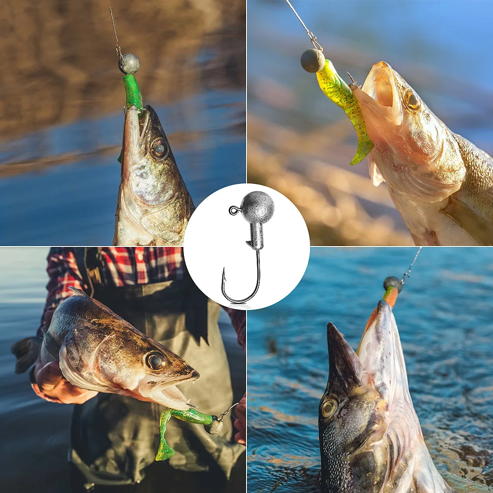 DONQL 10 шт./кор. Lead Jig Head рыболовный крючок 1-20 г кривошипно Jig Head крючок для карпа, приманки для рыбалки, мягкие, червь рыболовные снасти аксессуары