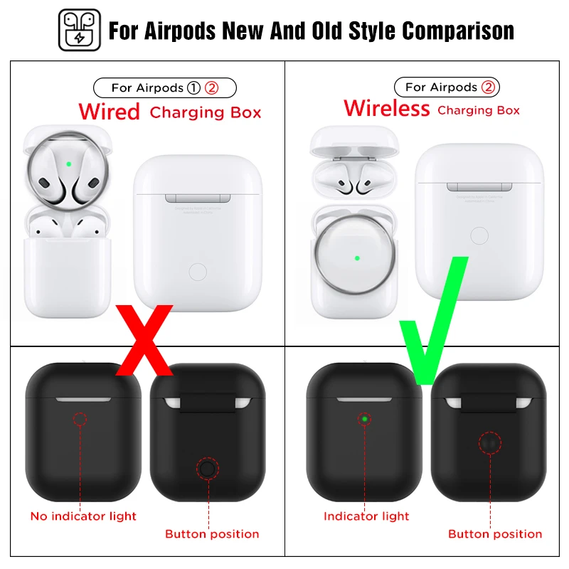 Новинка, чехол для наушников Airpods 2, чехол для Airpods 2, силиконовый чехол s, тонкий чехол для Air Pods 2, Противоударная зарядная коробка с крюком