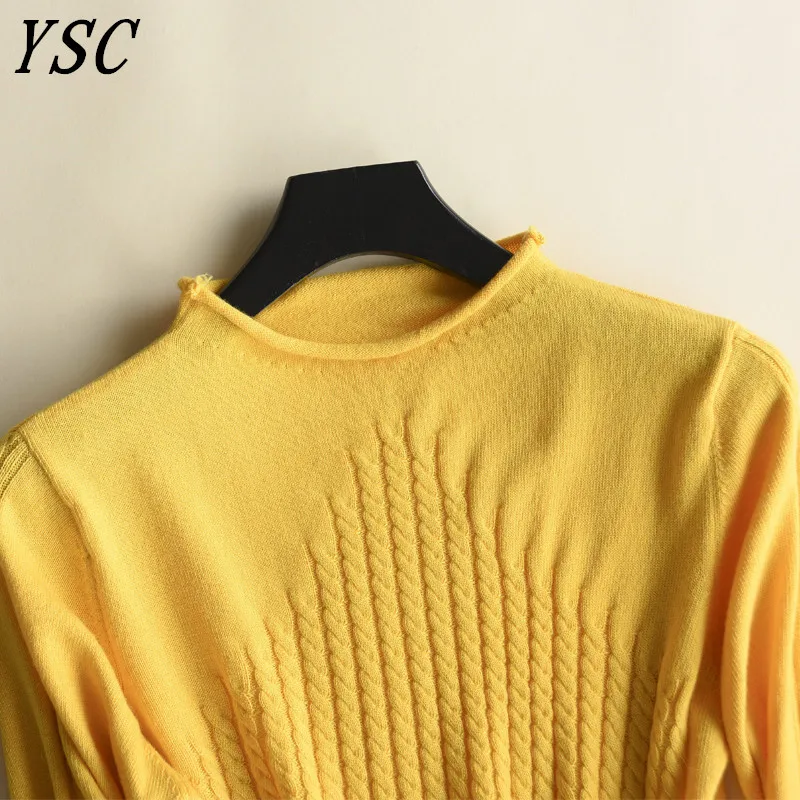 YUNSHUCLOSET 2021 хит продаж женский шерстяной свитер с намоточным воротником