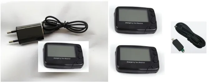 Pocsag paging system receiver 3pc rechargeable POCSAG pager 1pc USB ID programmer cable charger text message alpha | Компьютеры и офис