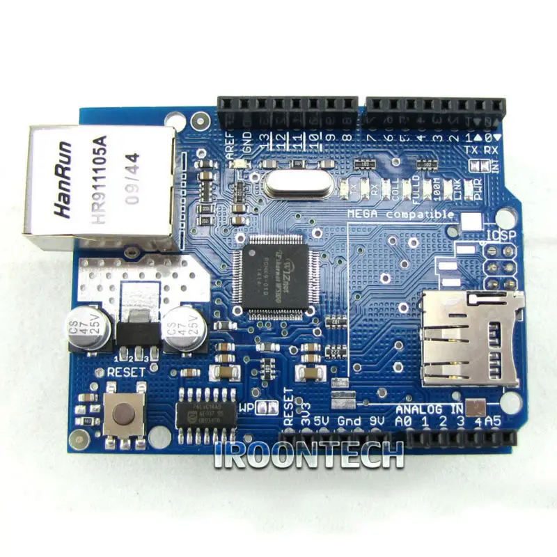 Ethernet W5100 сеть щит доска с SD карты расширения для Arduino | Компьютеры и офис