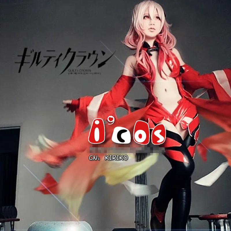 Красная боевая униформа Guilty Crown Inori Yuzuriha карнавальный костюм наряд на Хэллоуин
