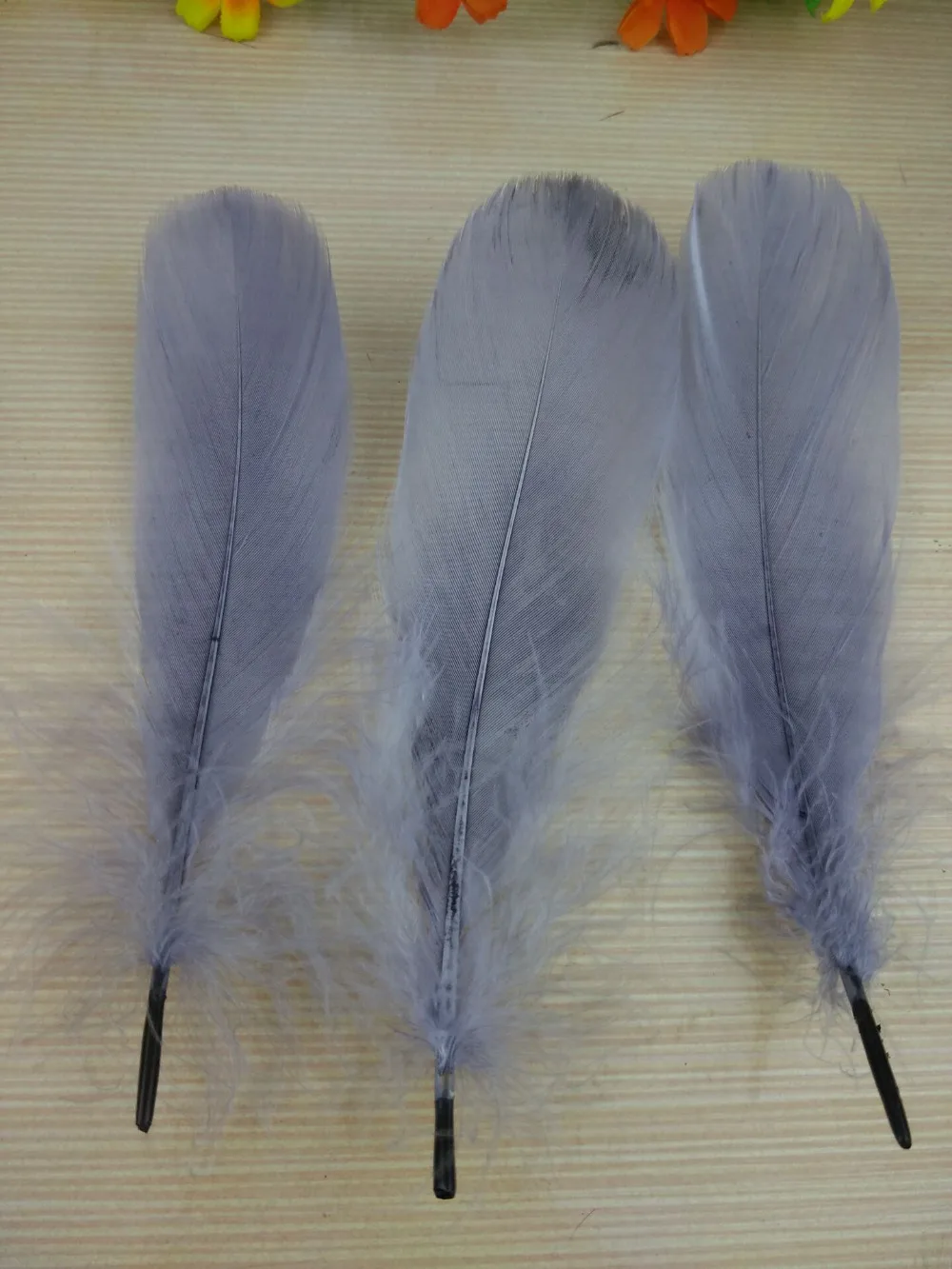 Новинка! Оптовая продажа серые качественные натуральные гусиные перья 20 шт. 5 7