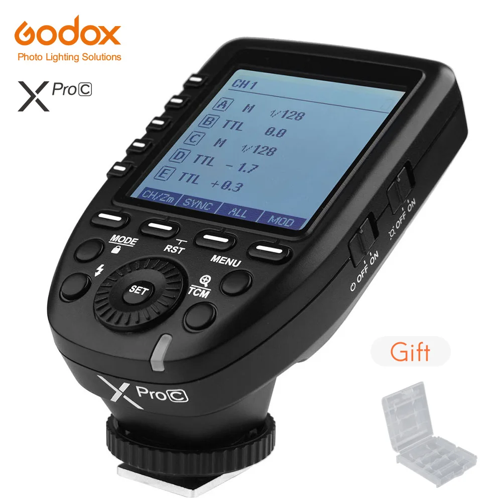 Godox XPro C Flash Trigger передатчик с E TTL II HSS 2 4G Беспроводная X СИСТЕМА ЖК экран для Canon DSLR