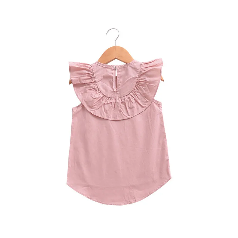 Summer Kids Dress for Girls Petter Pan Collar Baby Vestidos Fashion Cotton Ruffle Clothes D0736 | Детская одежда и обувь