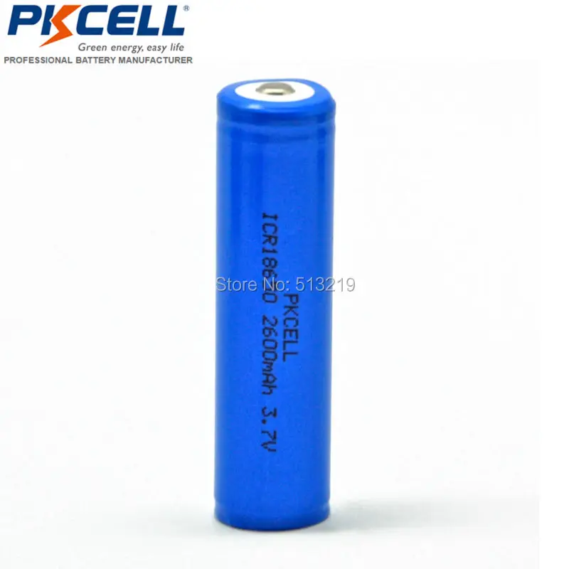 Liion аккумуляторные батареи ICR18650 2600mAh 18650 Batteria Button Top без защиты литиевая