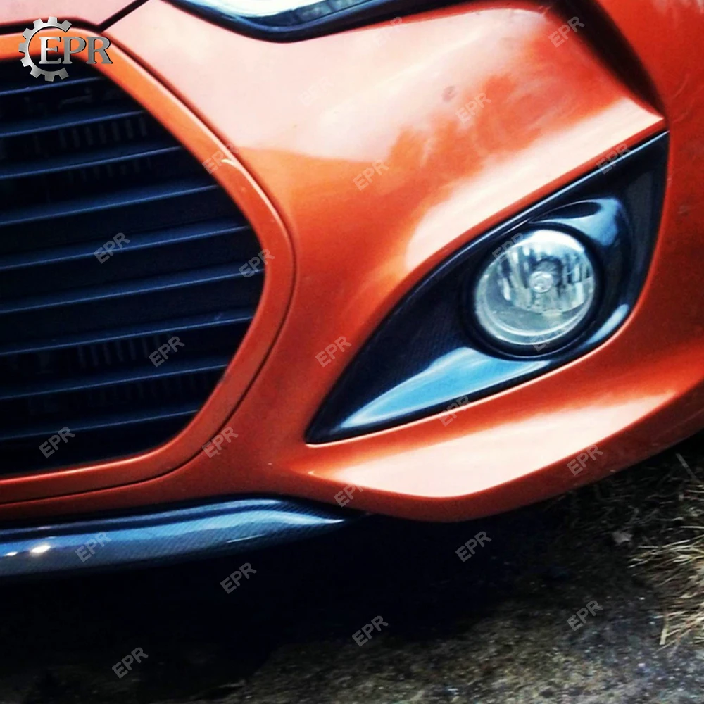 Карбоновый светильник для Hyundai Veloster Turbo углеродное волокно передний