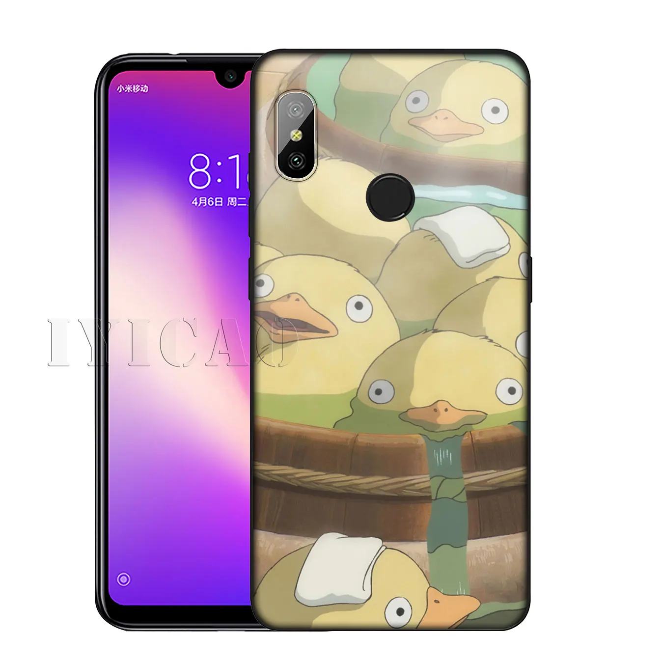 IYICAO Spirited Away Soft Silicone Phone Case for Xiaomi Redmi K30 K20 8A 7A 6A 5A S2 GO Note 8 8T 7 5 6 Pro Black TPU Cover |