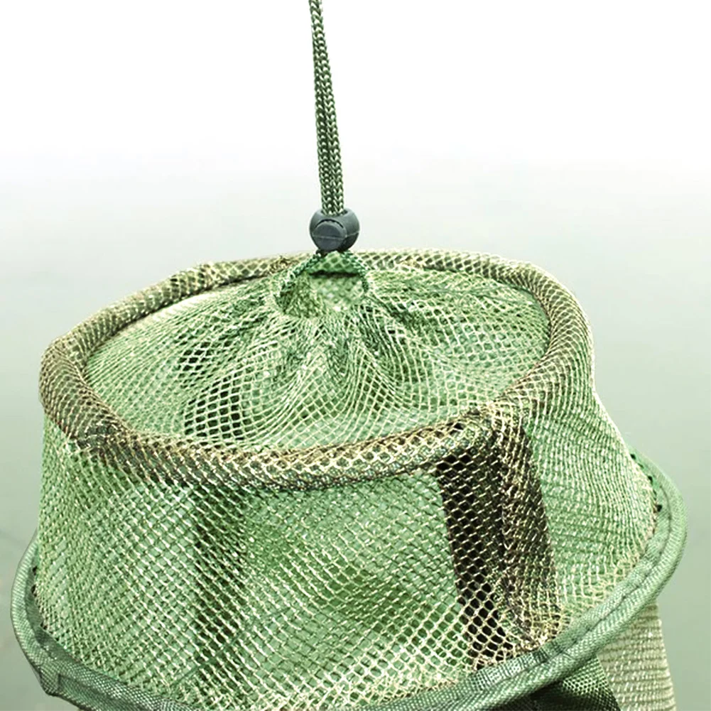 Портативный 3 Слои рыболовная сеть круглый складная Рыба Креветки сетчатая