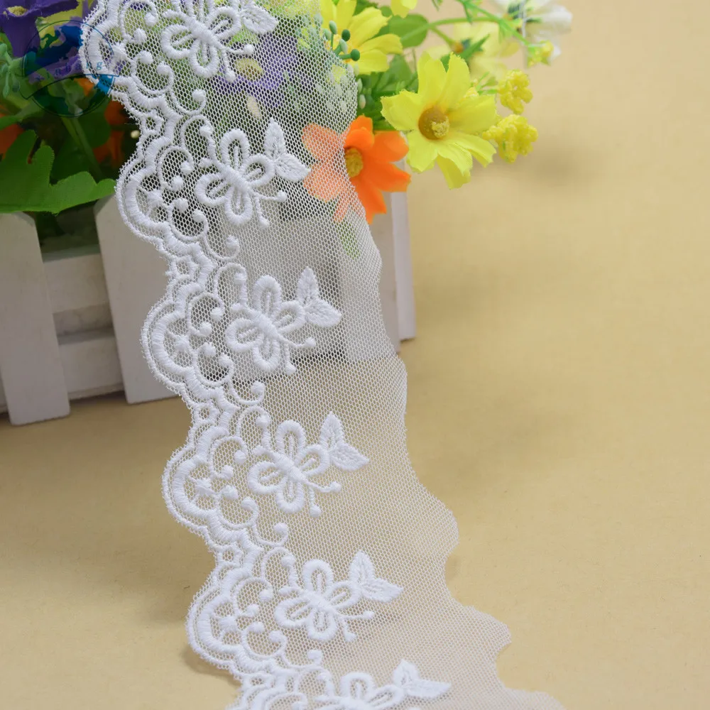 6 см Ширина хлопок Вышивка Швейные гипюровые ленты кружева ткань отделка