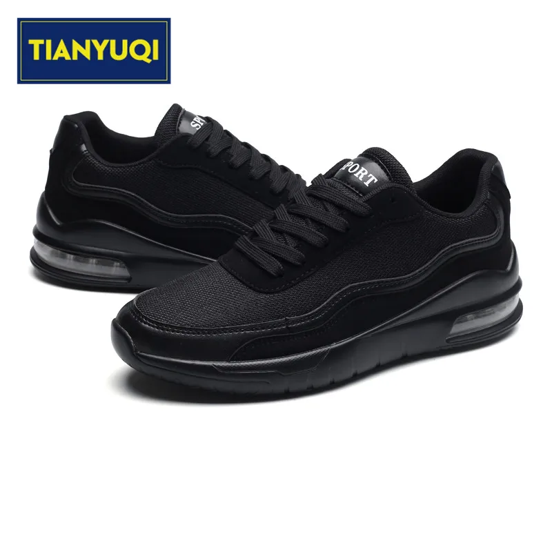 TIANYUQI Cushion Running Shoes For Men Autumn Breathable Mesh Sports Male Outdoor Trainers Jogging Walking Sneakers | Спорт и