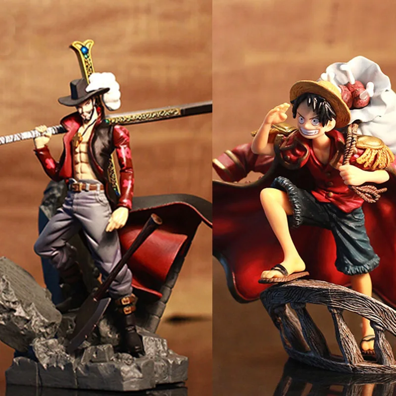 ZXZ 15 см аниме Одна деталь D обезьяна Луффи Решающая битва Dracule Mihawk ПВХ фигурку