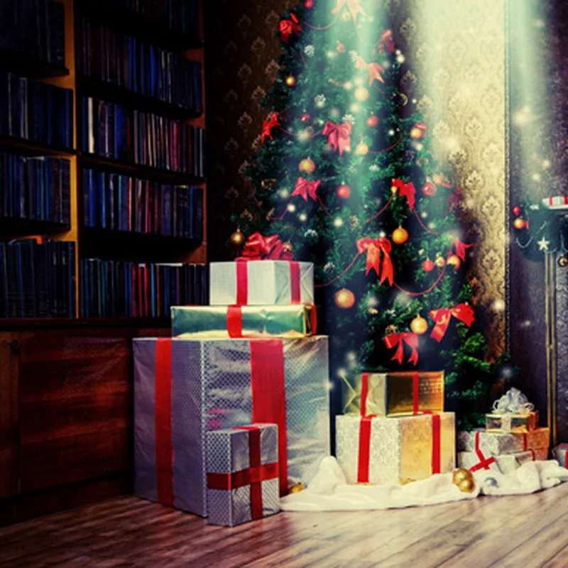 

Christmas Gifts Backdrop Photography Cloth Child/Baby Photos Studios Backgrounds Computer-Digital Christmas Vinyl Backdrop