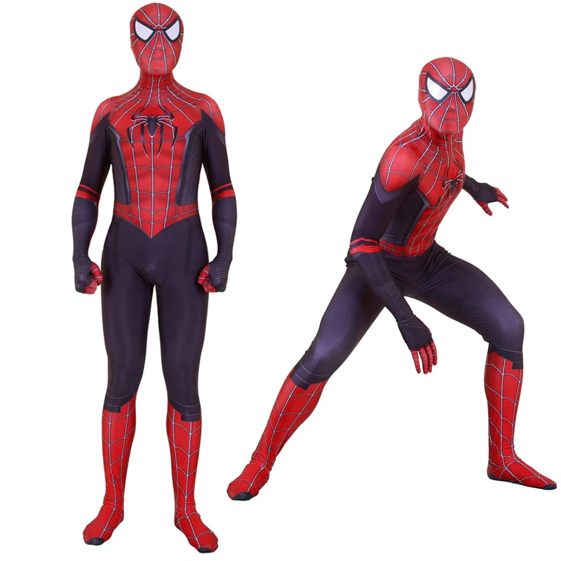 Костюм для косплея «вдали от дома», гибридный костюм Raimi Spider, маска, боди Zentai, Комбинезоны на Хэллоуин для детей, взрослых мужчин