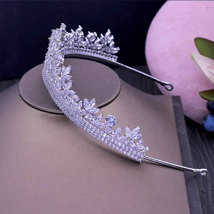 Кристаллы SLBRIDAL стразы из медного сплава с фианитами свадебная тиара для невесты