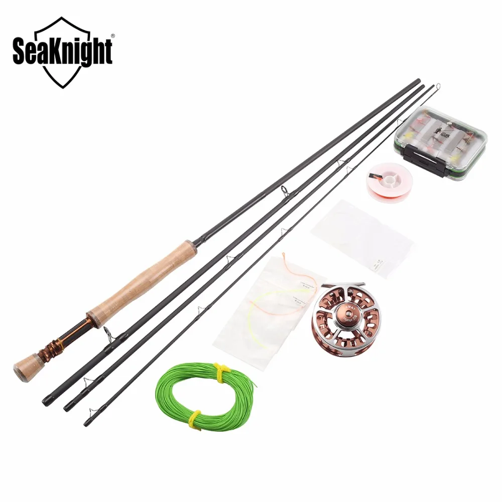 All-In-One !! 7/8 Fly Fishing Combos Kits Flies with Box Aluminum Reel and Line Tying Materials | Спорт и развлечения