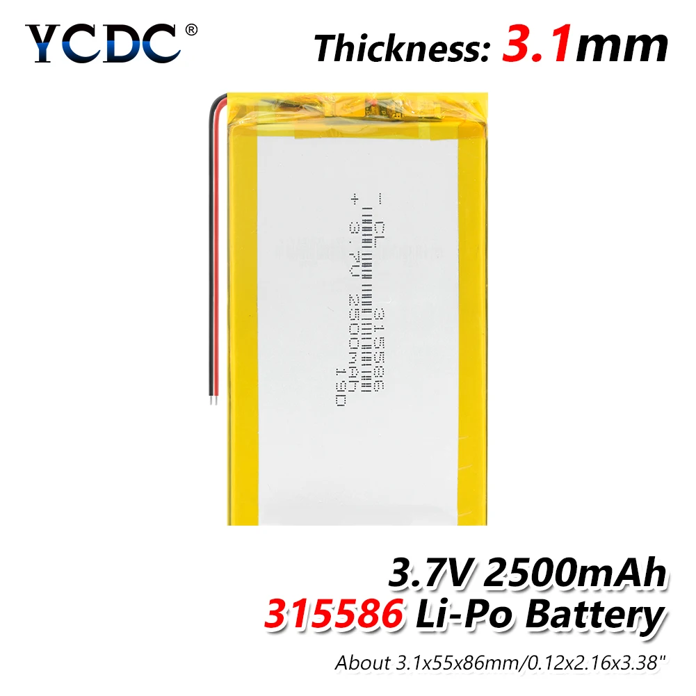 315586 3,7 V 2500mAh литий-полимерная аккумуляторная батарея для электронной книги S11ND018A(ONYX BBA10) 355585 power bank psp PAD DVR MP3 305585