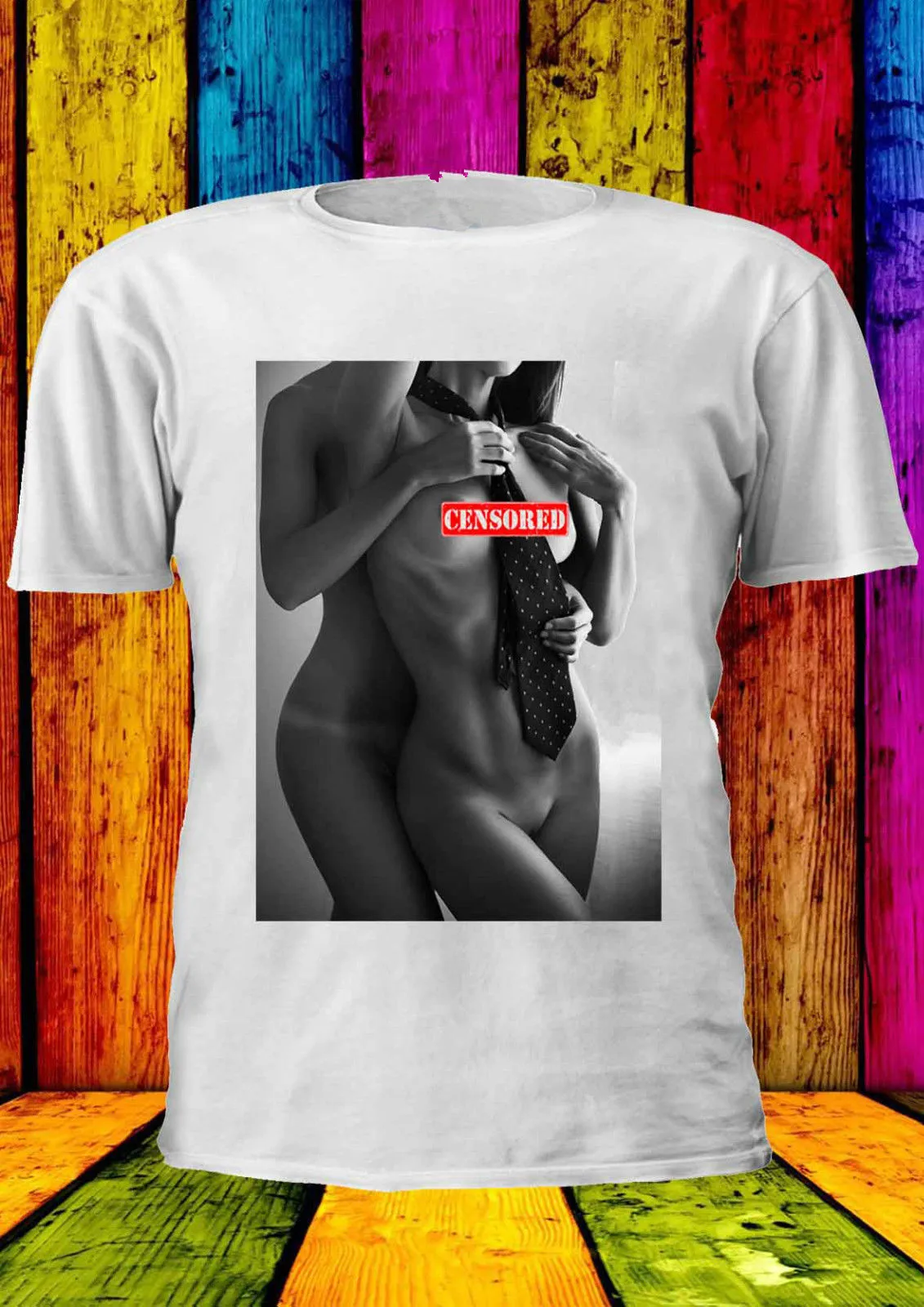 Censored Sexy Lesbian Tie крутая футболка Топ Мужчины Женщины унисекс подарки дропшиппинг |