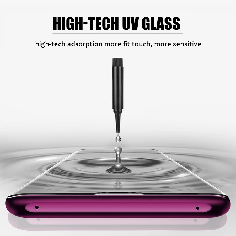valam uv full glue tempered glass for oppo find x full cover nano liquid transparent uv glass protector for oppo find x free global shipping