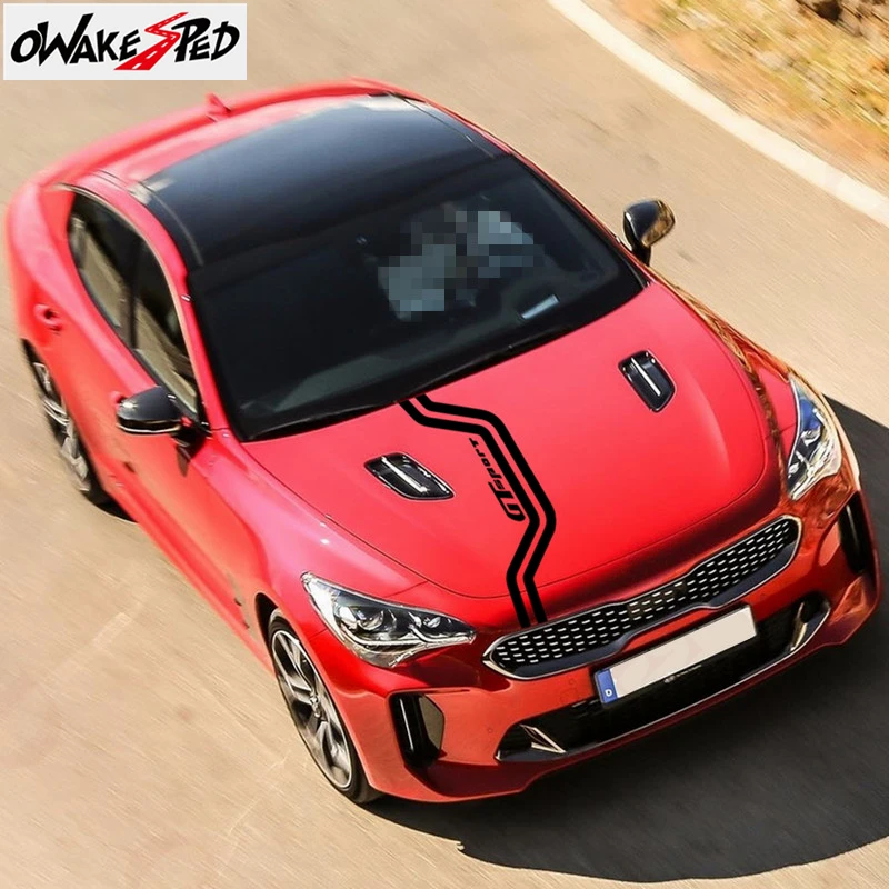 Гоночный трек Графика наклейка на капот автомобиля Для Киа Стингер GT Спортивные