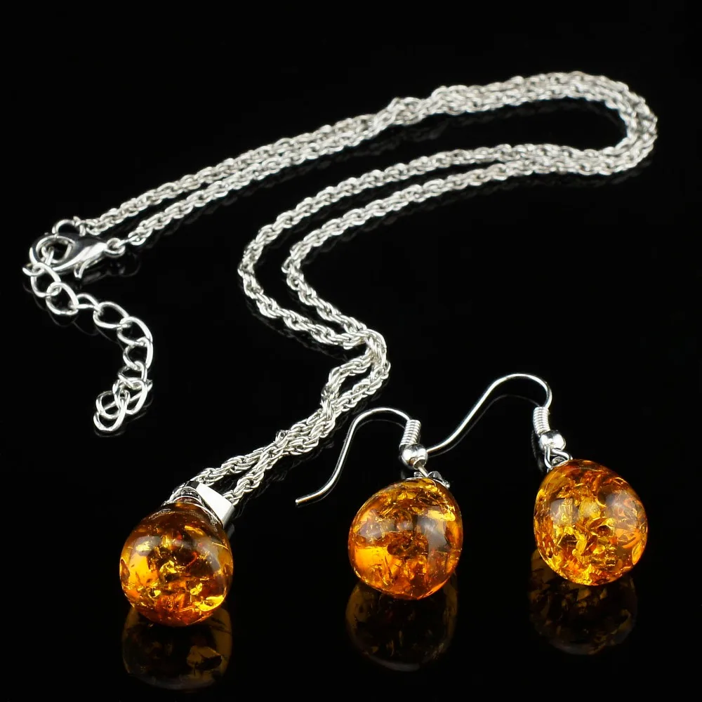 Женский модный комплект из ожерелья и серег с имитацией слезы L40701|wedding jewelry sets|fashion