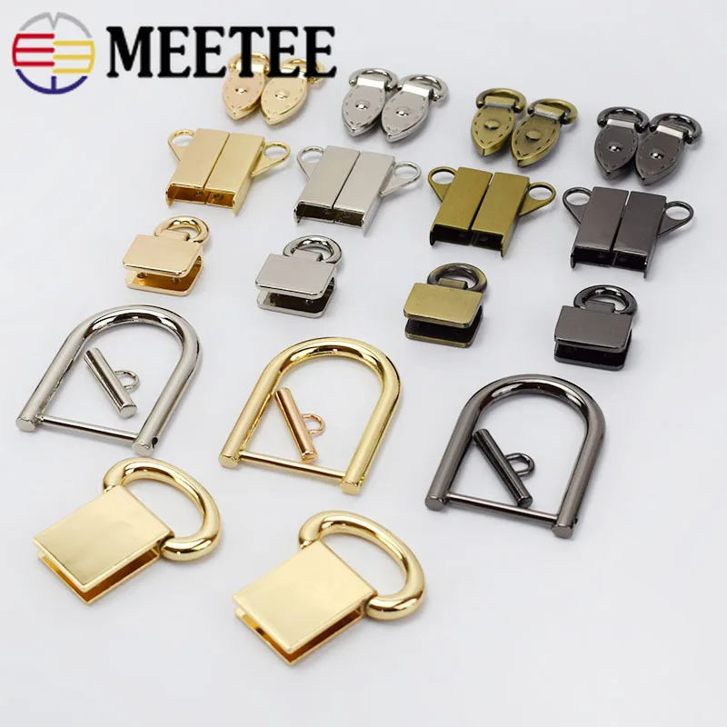 Meetee 20 шт. 13-50 мм Металлические d-образные кольца пряжки застежка тесьма ремень рюкзак сумка ремень Крючки одежда воротник DIY кожаный аксессуар для рукоделия