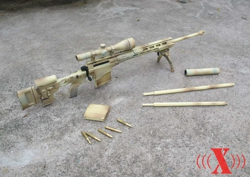 1/6 Весы X-Игрушечные лошадки армии США MSR модульная снайперская винтовка пистолет