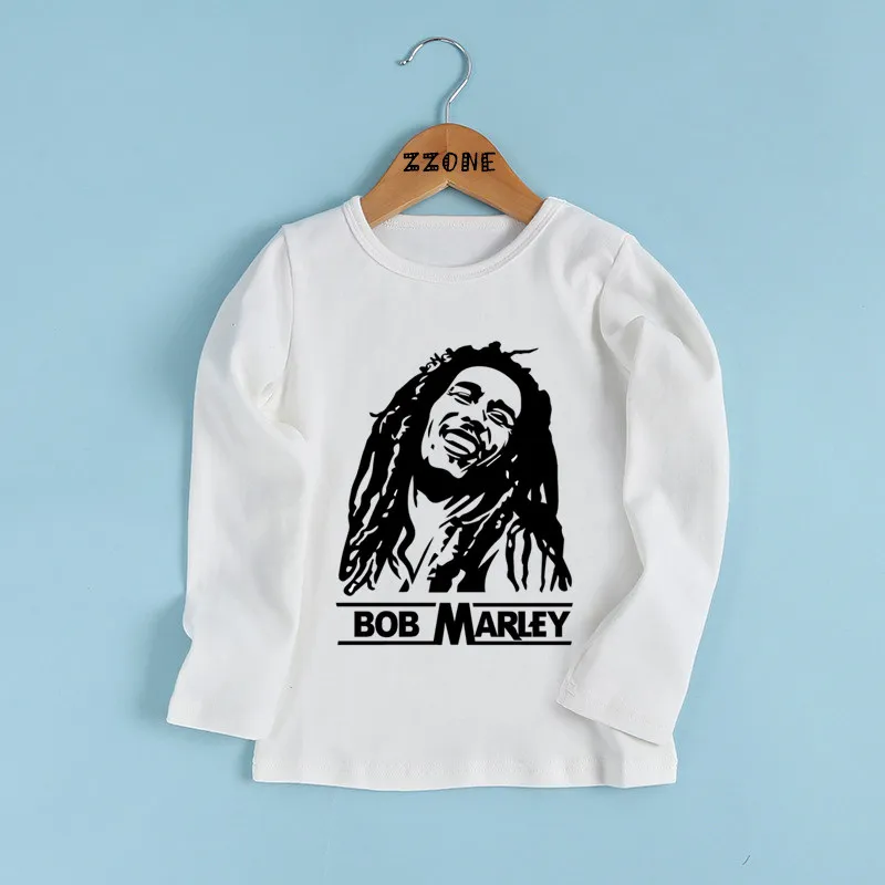 Футболка с принтом «Jamaica Singer Bob Marley Reggae Rastafari» для мальчиков и девочек детская футболка с длинными рукавами детская забавная одежда LKP5208