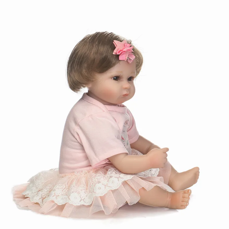 Кукла реборн NPKCOLLECTION силиконовая Реалистичная кукла для новорожденных девочек 16 дюймов 40 см мягкое на