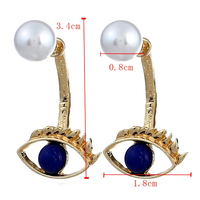 Простой Панк Стиль ухо гвоздь с женский глаз кулон серьги|Серьги-подвески| |