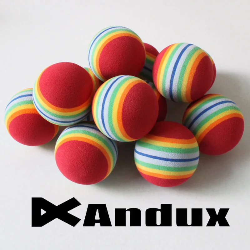 Мяч для тренировок по гольфу Радужный мяч из губки в помещении красный 12 шт.|golf