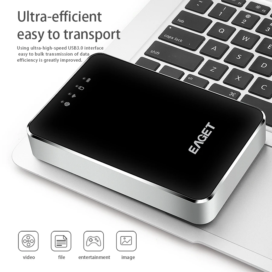 Original EAGET A86 1TB Wirless WiFi USB 3.0 High-Speed External Hard Disk Drives HDD 3G Router 3000mA Polymer Mobile power Bank |
