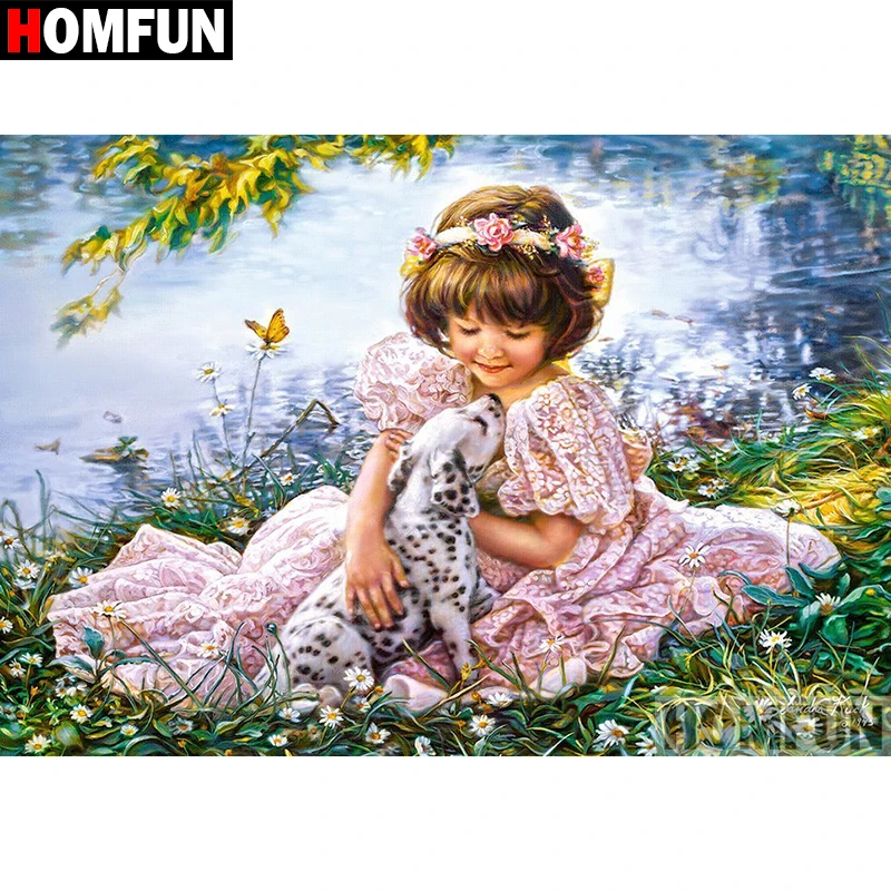 Алмазная 5D картина HOMFUN сделай сам полноразмерная/круглая вышивка крестиком