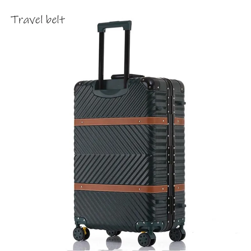 Travel Belt 100% aluminum frame 20/24/29 inch Rolling Luggage Spinner Fashion brand Suitcase Wheels Women men password Trolley | Багаж и