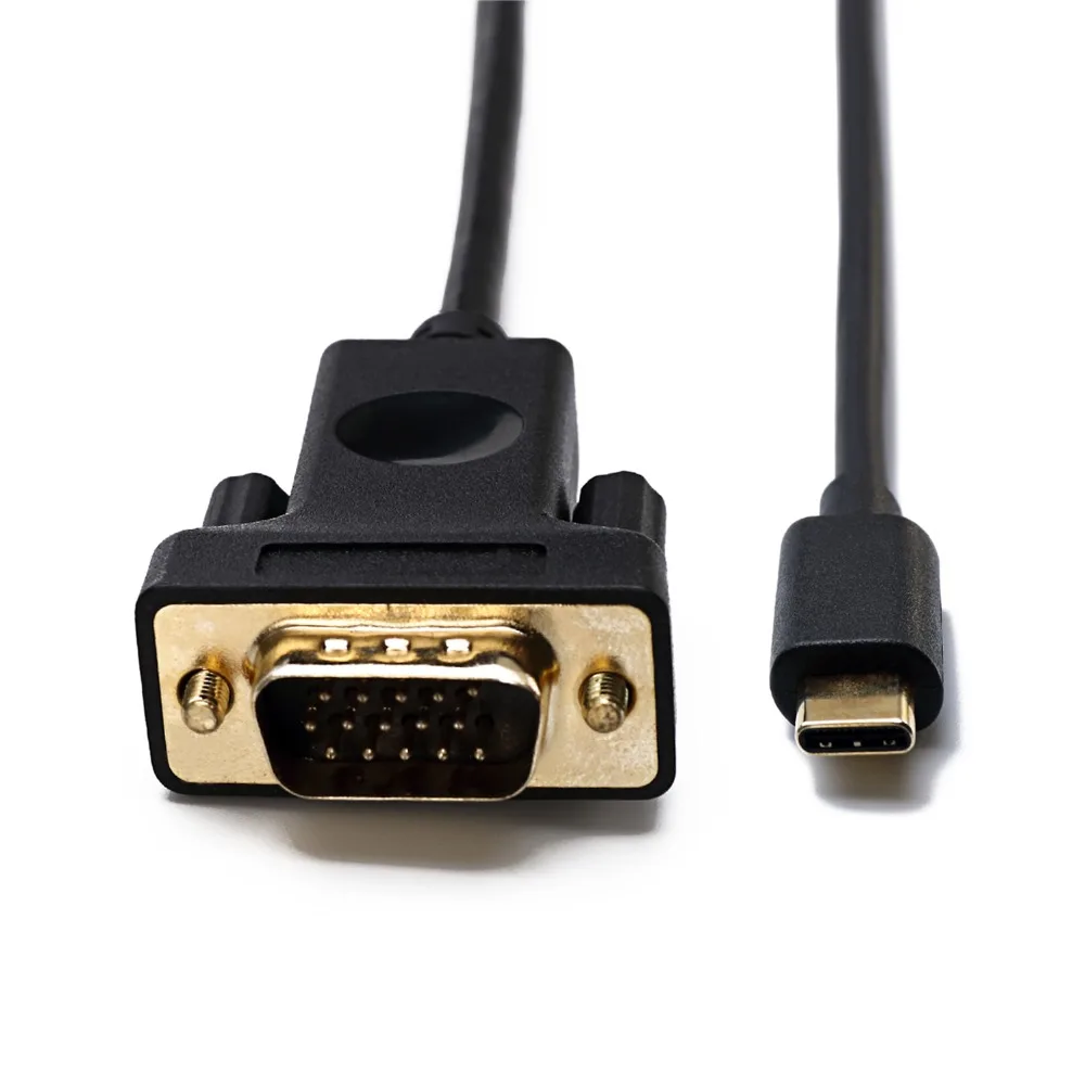 2017 горячий продукт USB C USB3.1 Type Thunderbolt 3 к VGA кабель черный 1 8 м для нового Macbook 2016 HTC10