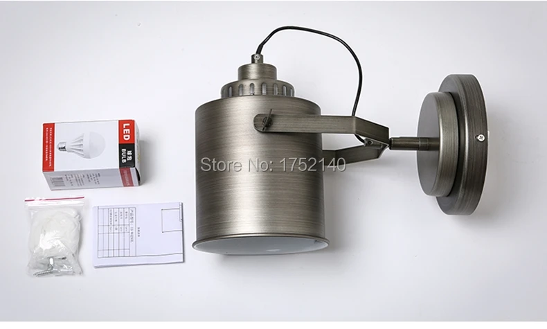 Поворотный Настенный светильник в скандинавском стиле индастриал лофт.