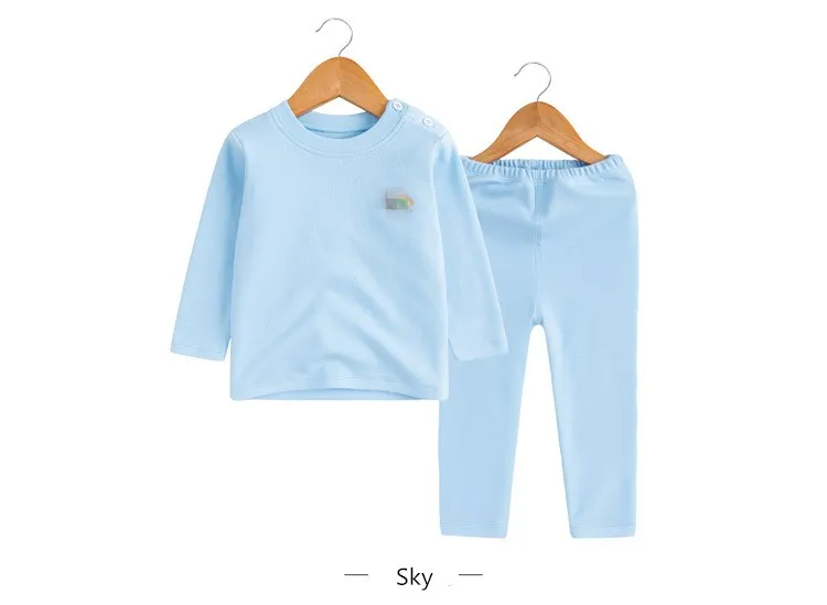 Качество одноцветное с длинными рукавами из 100% хлопка круглым вырезом для