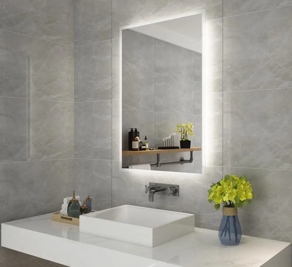 Диффузоры DIYHD со светодиодной подсветкой квадратное настенное Сенсорное зеркало