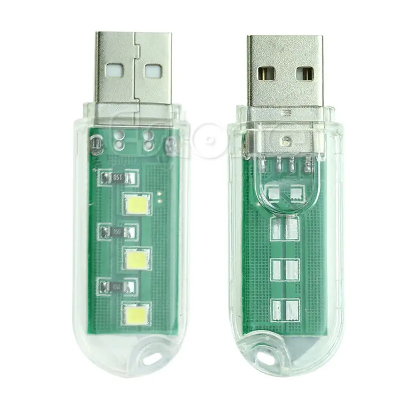 Мини Портативный Яркий 3 светодиодный светильник USB лампа для ПК ноутбука Чтение