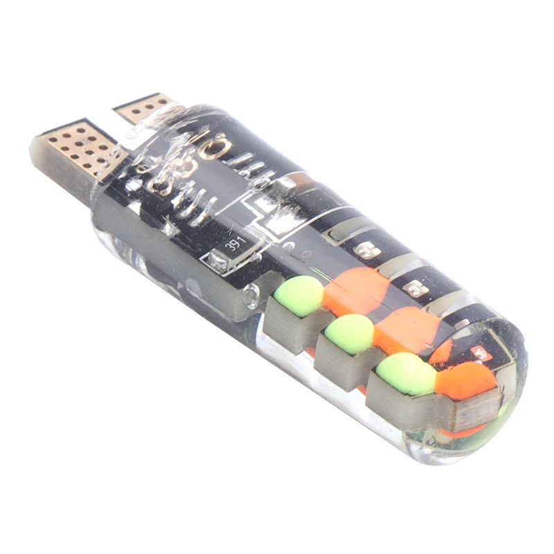 2 шт. T10 W5W RGB светодиодный лампы с пультом дистанционного управления 12 чипов COB силиконовый корпус стробоскоп вспышка автоматическая лампа для чтения Клин автомобильный парковочный светильник
