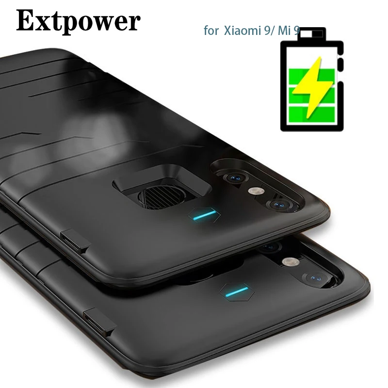Ультратонкий силиконовый ударопрочный чехол аккумулятор для Xiaomi Mi 9 6800 мАч|Чехлы