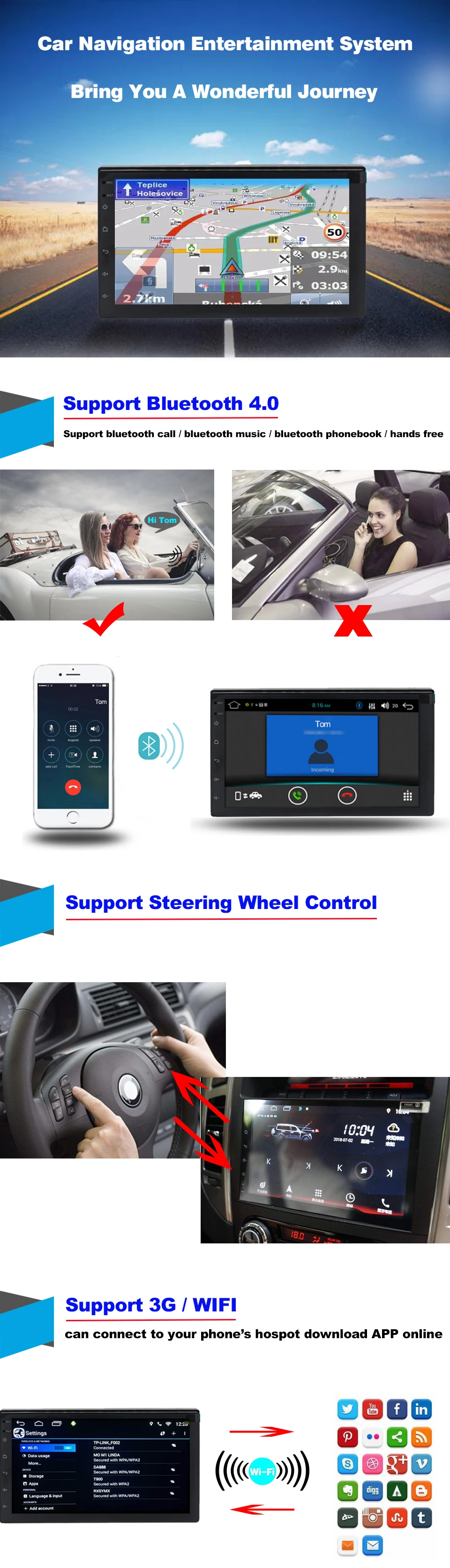 IDOICT Android 8,1 автомобильный dvd-плеер gps навигация Мультимедиа для KIA optima K5 радио стерео bluetooth