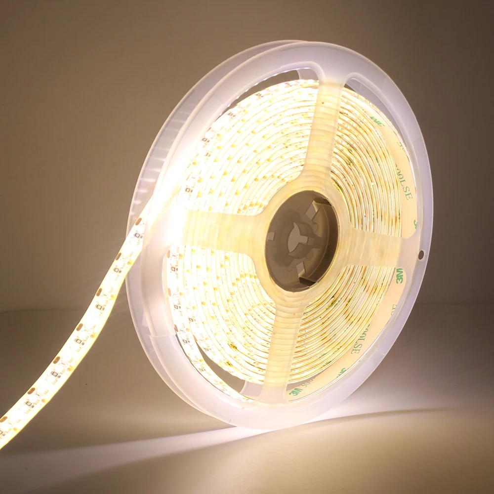 Супер яркая светодиодная лента 3014 SMD 5 м 1020 светодиодов гибкий 204 светодиодный ленточный светильник с диммером и адаптером питания 12В 5А ярче 2835