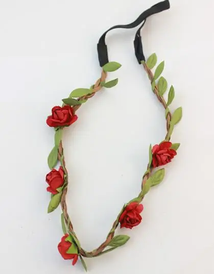 Милая женская цветочная Подарочная повязка кожаная корона с узором из листьев