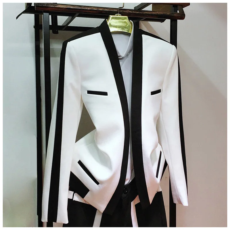 Veste Homme костюм Прическа дивизион Свободное пальто Блейзер Мужской тренд тонкий срез самосовершенствование жениха свадебный мужской костюм