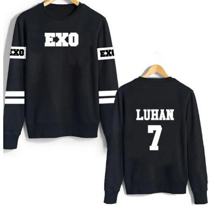 Большой Размеры XXS-4XL K поп экзо альбом KAI SEHUN CHANYEOL XIUMIN более Размеры d толстовки для Для мужчин Для женщин Harajuku толстовка уличная