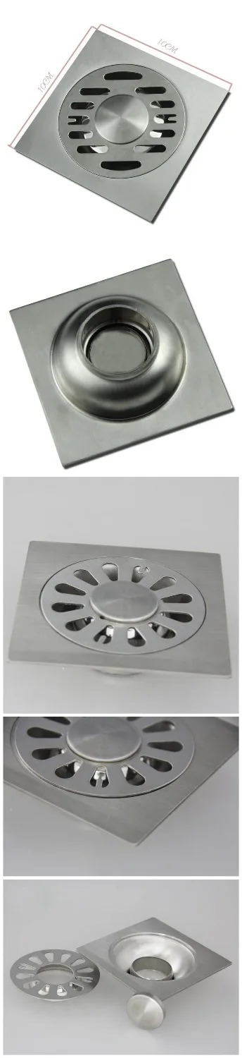Высококачественный квадратный напольный Слив для ванной комнаты из нержавеющей